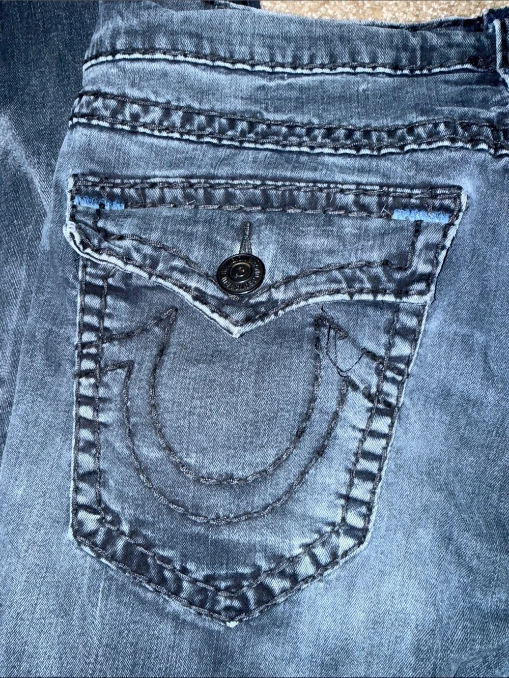 True Religion Ricky Jeans - Size 38 - Back Flap Pockets